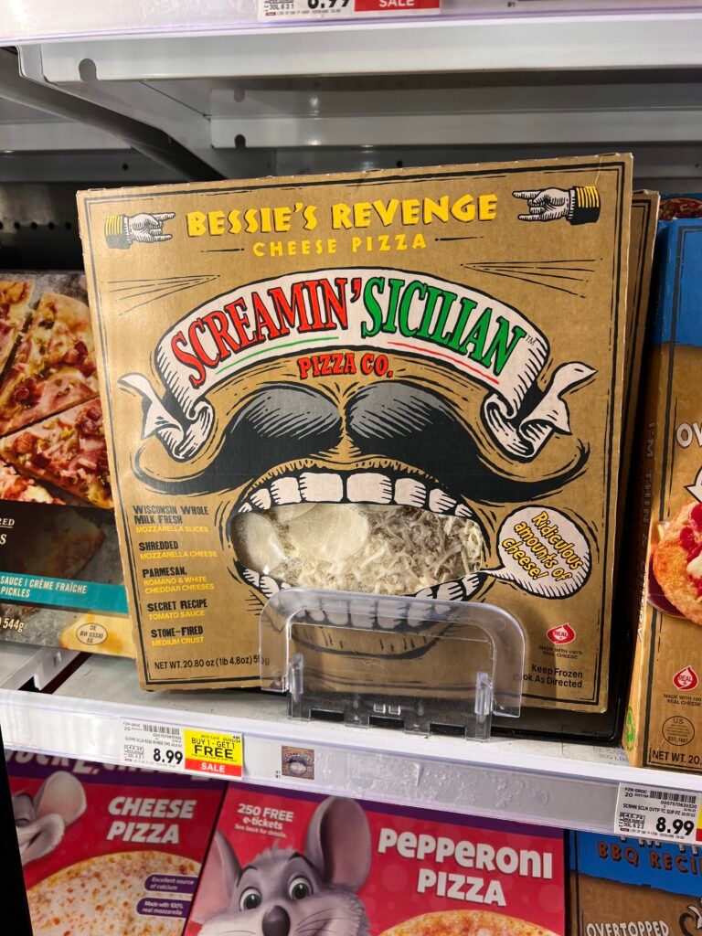screamin sicilian pizza kroger shelf image
