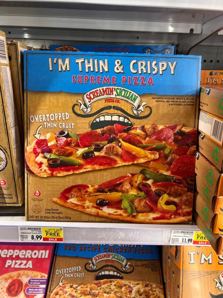 screamin sicilian pizza kroger shelf image