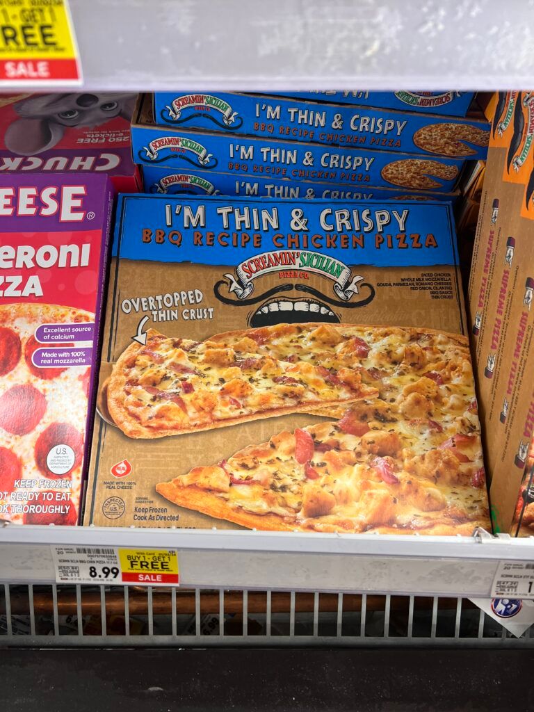 screamin sicilian pizza kroger shelf image