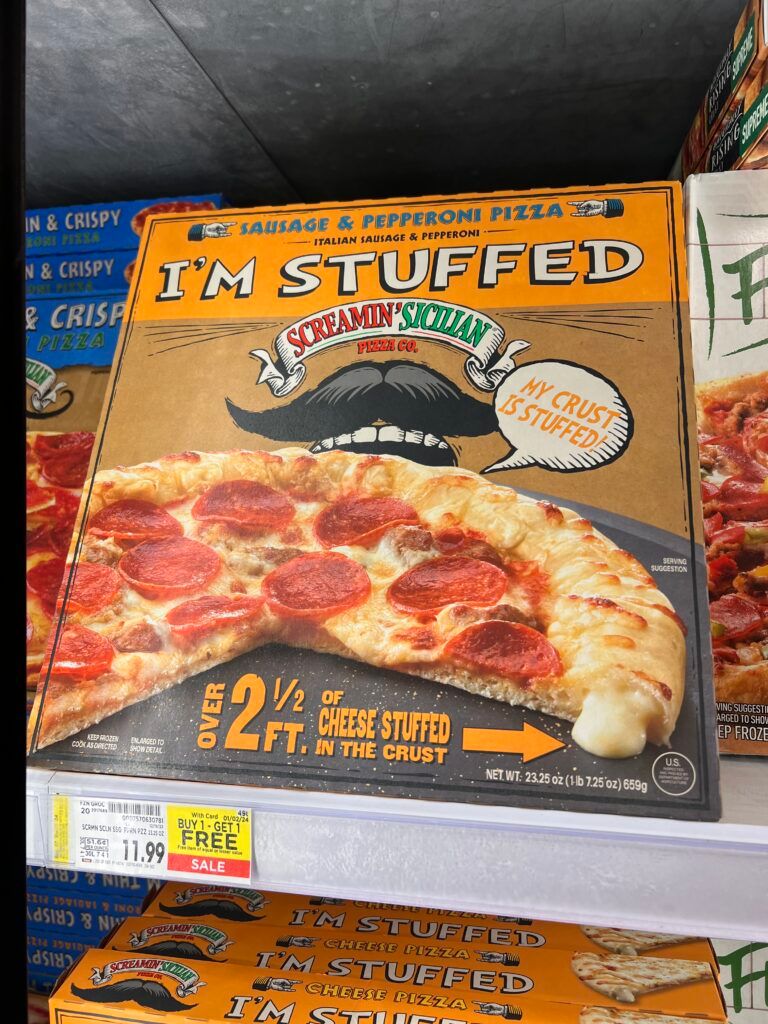 screamin sicilian pizza kroger shelf image