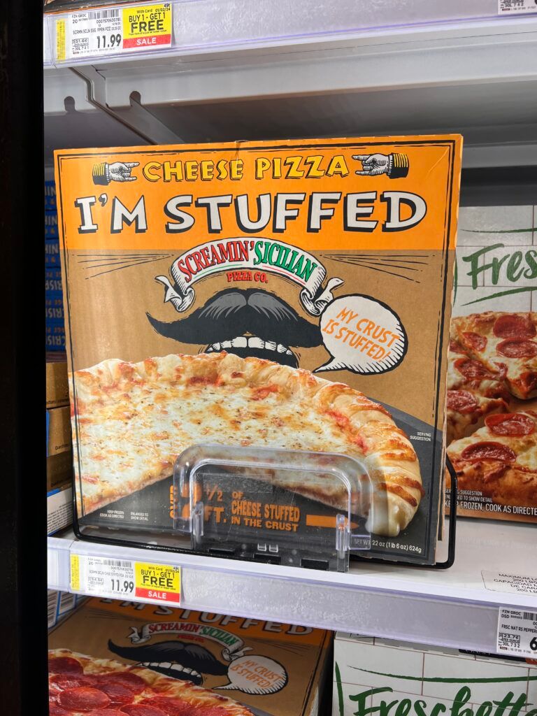 screamin sicilian pizza kroger shelf image