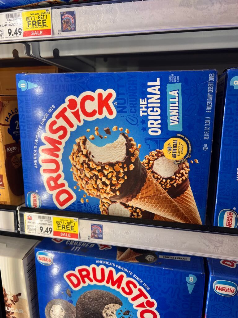 drumstick cones kroger shelf image