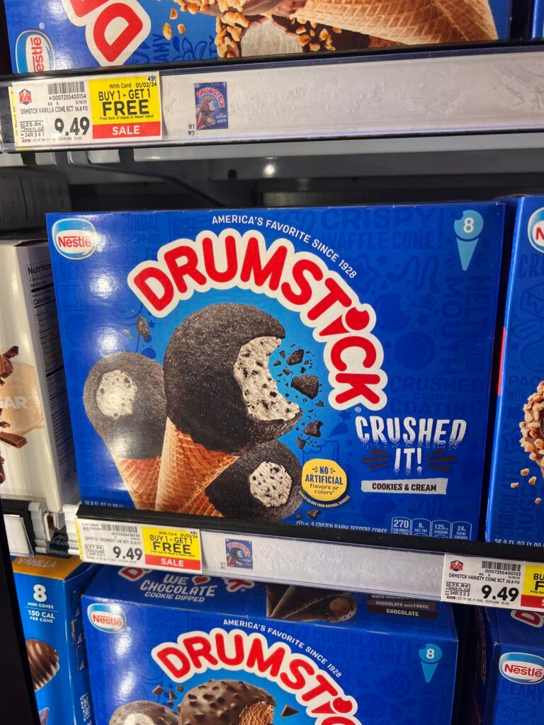 drumstick cones kroger shelf image