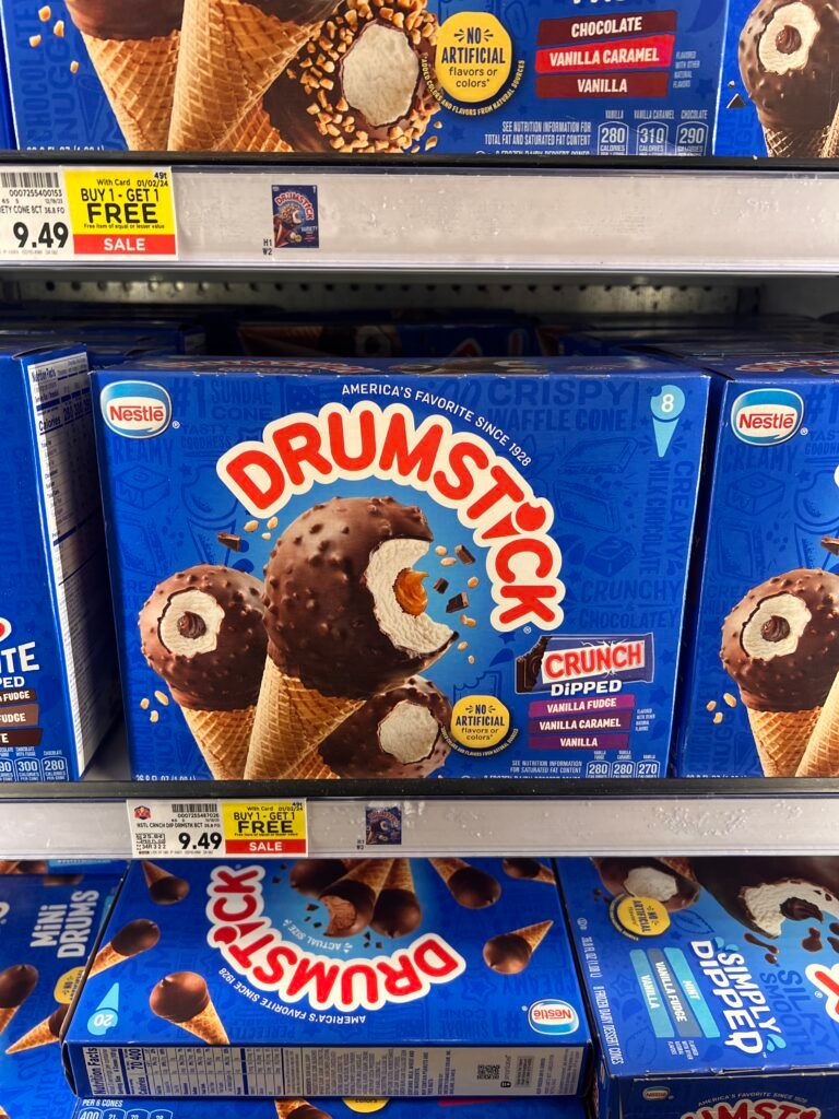 drumstick cones kroger shelf image