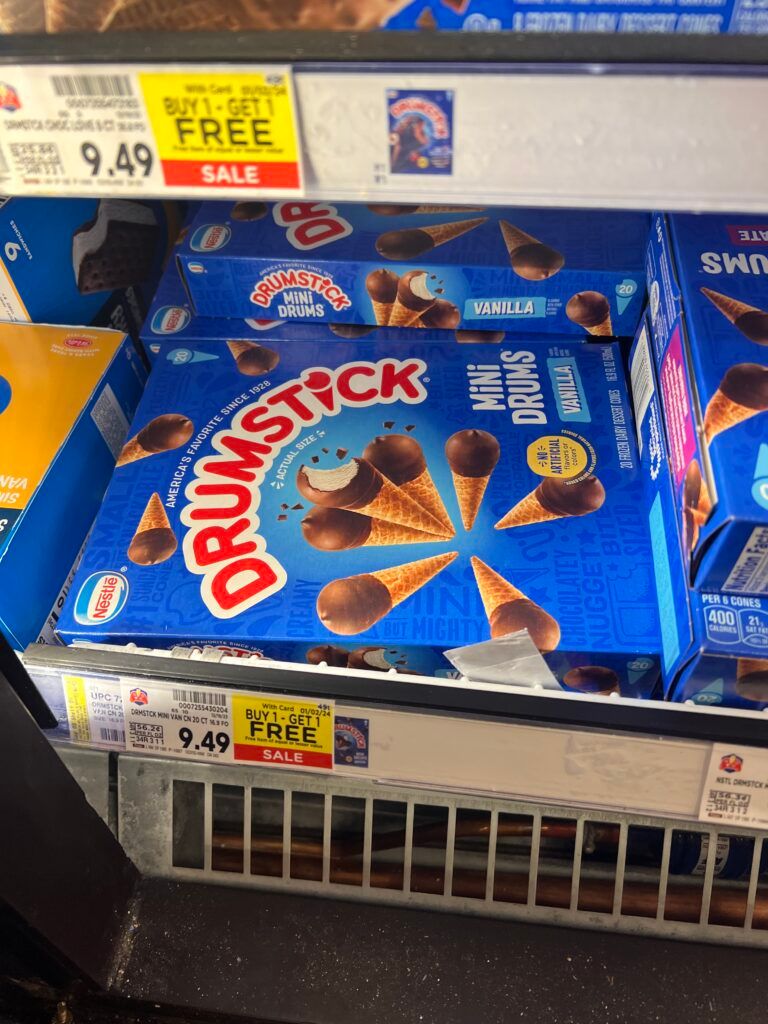 drumstick cones kroger shelf image