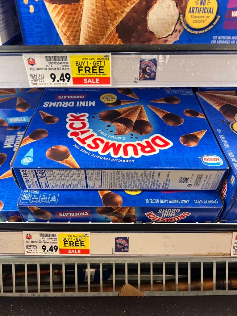 drumstick cones kroger shelf image