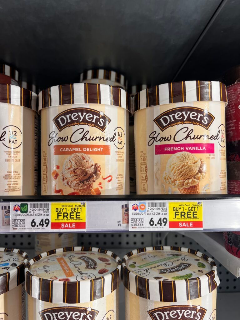 dreyers ice cream kroger shelf image