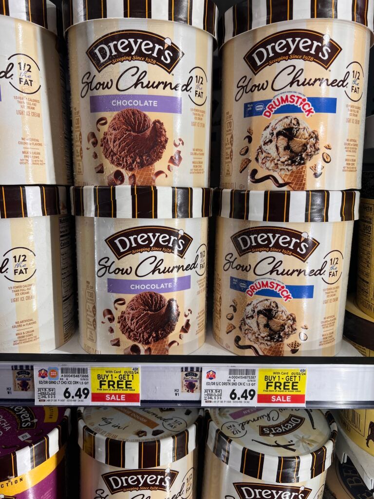 dreyers ice cream kroger shelf image