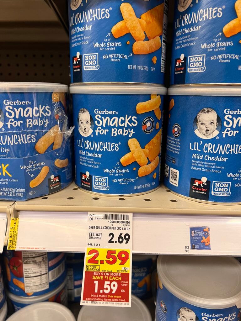 gerber baby snacks kroger shelf image 