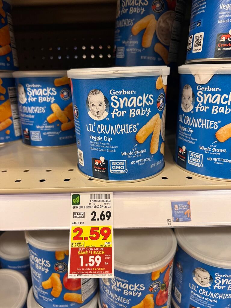 gerber baby snacks kroger shelf image 