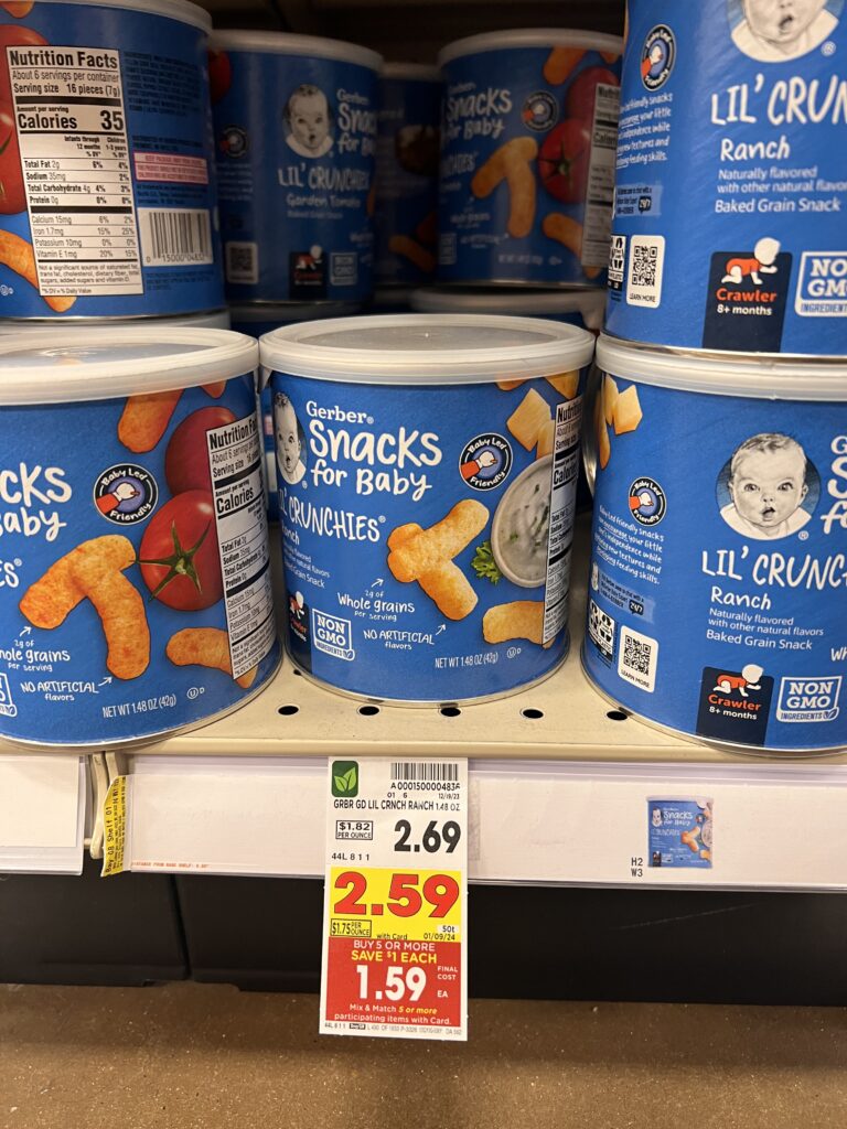 gerber baby snacks kroger shelf image 