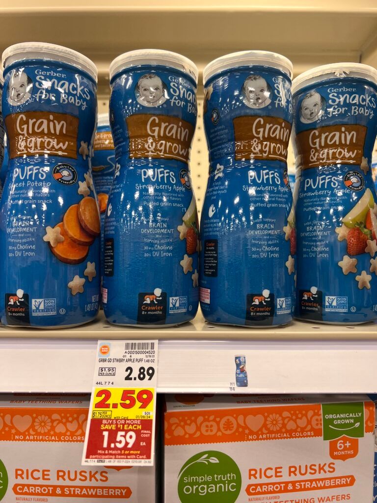 gerber baby snacks kroger shelf image 