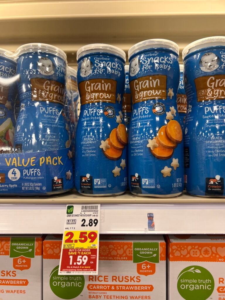 gerber baby snacks kroger shelf image 
