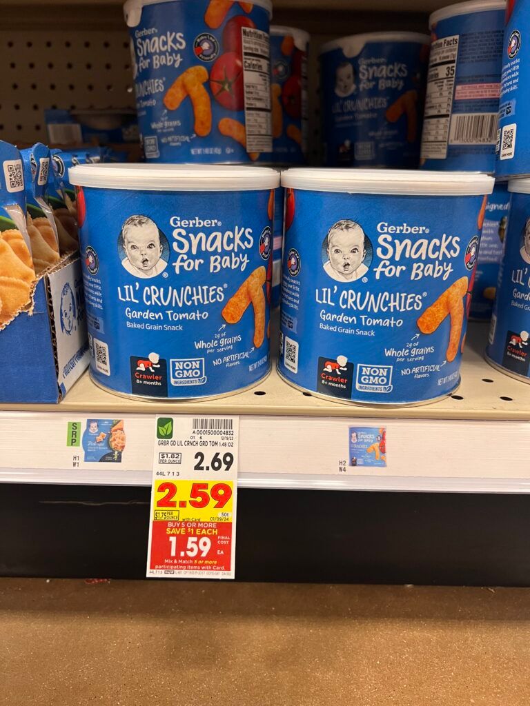 gerber baby snacks kroger shelf image 