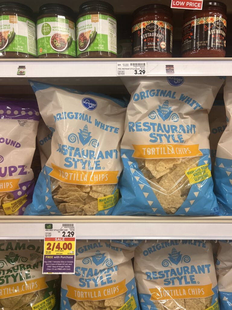 kroger tortilla chips shelf image