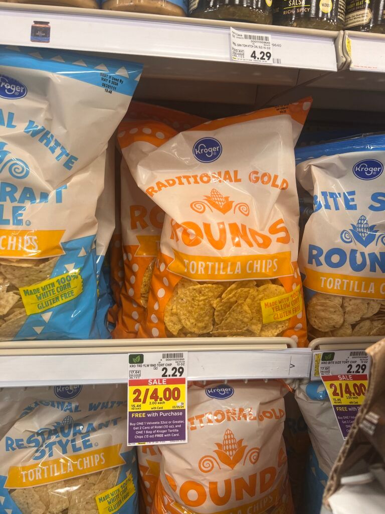 kroger tortilla chips shelf image