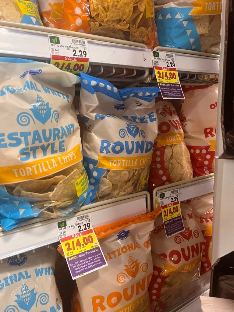 kroger tortilla chips shelf image