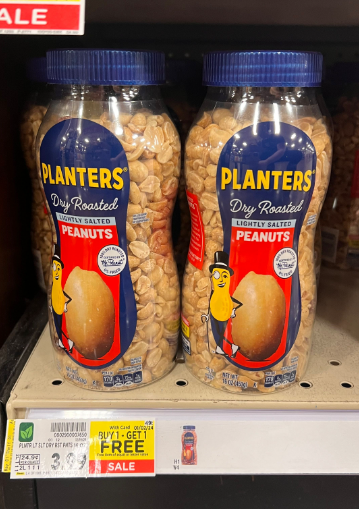 Planters Peanuts Kroger Shelf Image