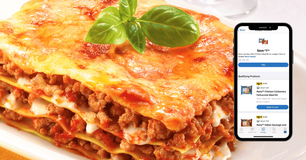Rana lasagna kroger digital coupon