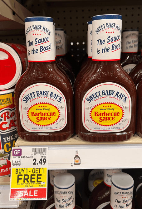 Sweet Baby Ray's Kroger Shelf Image