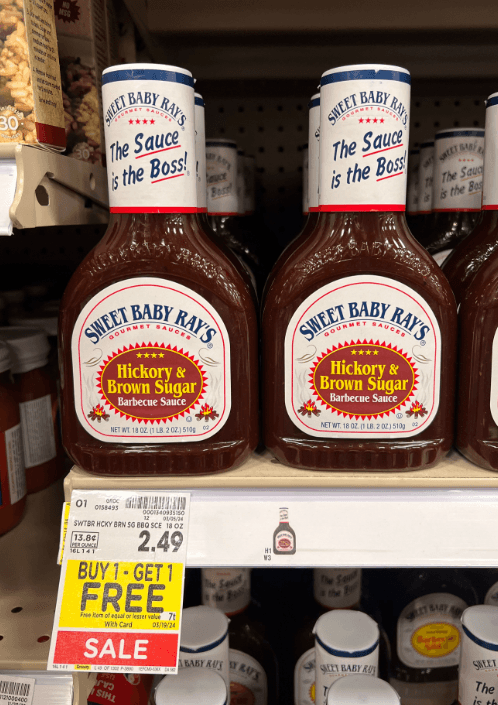 Sweet Baby Ray's Kroger Shelf Image