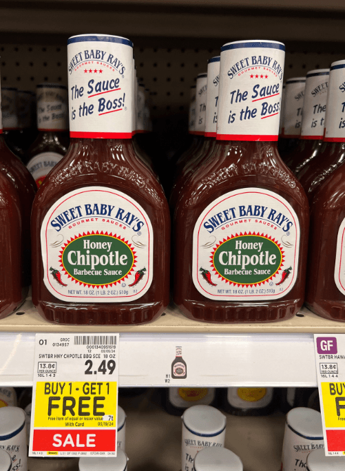 Sweet Baby Ray's Kroger Shelf Image