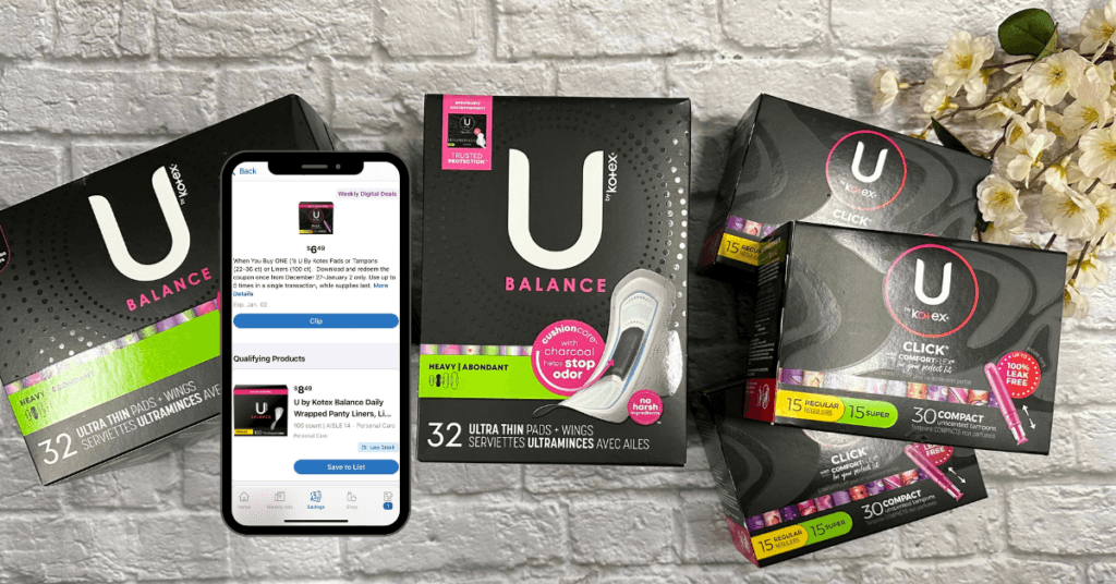 U by Kotex Kroger Digital Coupon