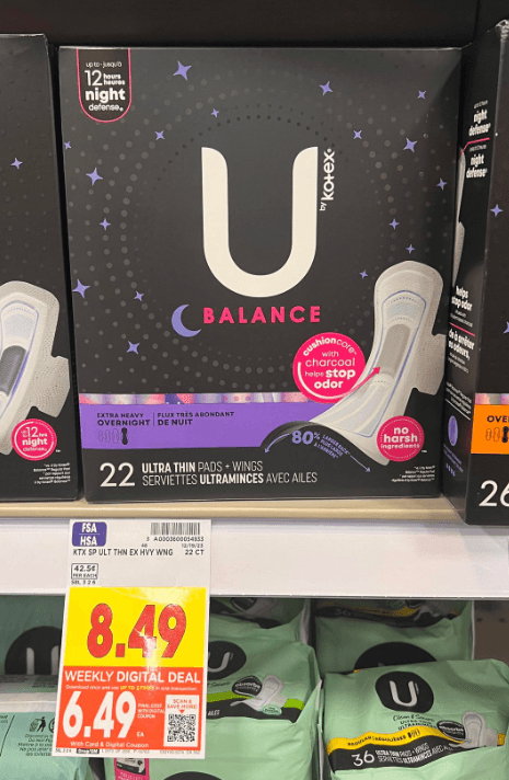 U by Kotex Kroger Shelf Image 