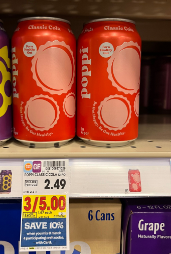 poppi prebiotic soda kroger shelf image