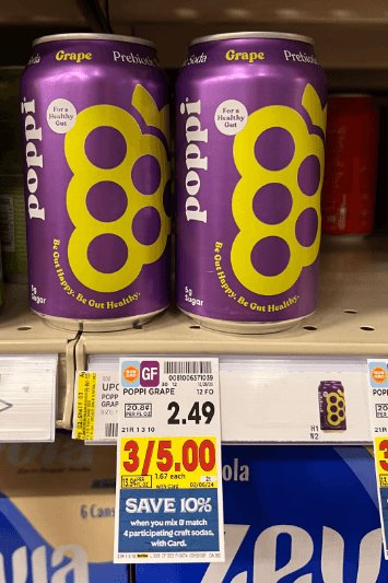 poppi prebiotic soda kroger shelf image