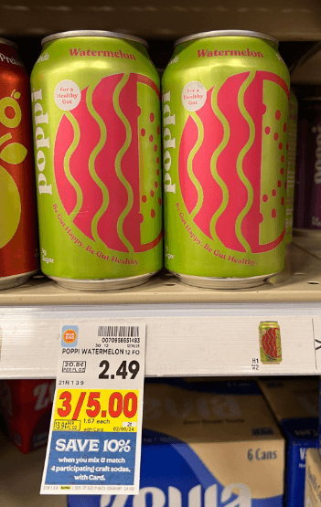 poppi prebiotic soda kroger shelf image