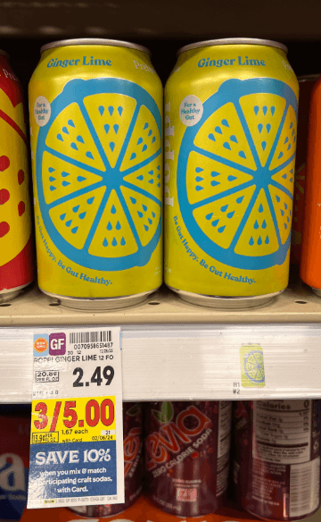 poppi prebiotic soda kroger shelf image