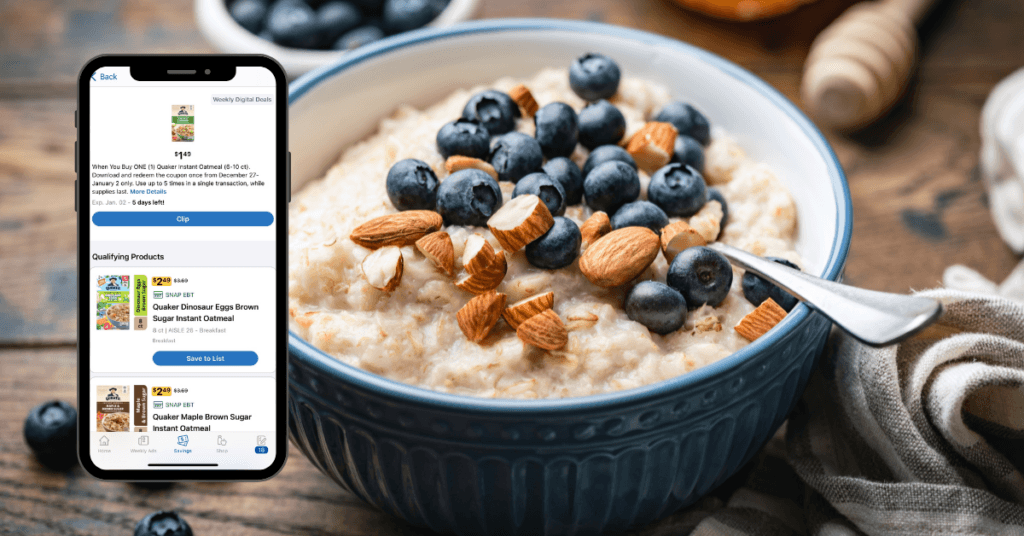 quaker instant oatmeal digital