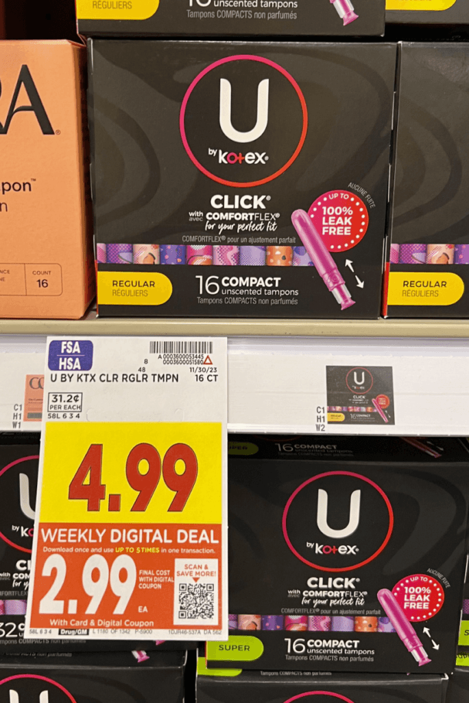 u by kotex kroger shelf image