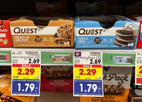 quest bars kroger shelf image