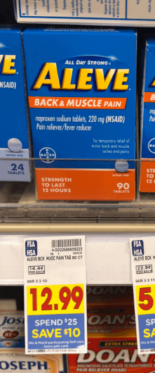 Aleve Kroger Shelf Image