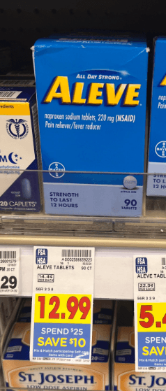 Aleve Kroger Shelf Image