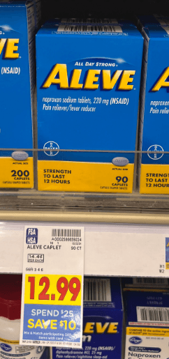 Aleve Kroger Shelf Image