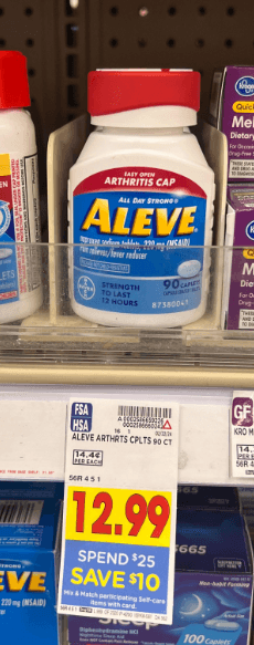 Aleve Kroger Shelf Image