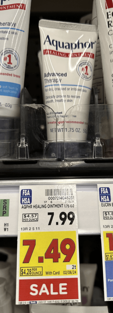 Aquaphor Advanced Therapy Kroger Shelf Image