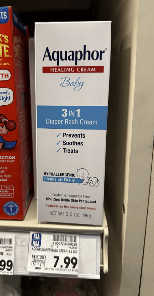 Aquaphor Baby Cream Kroger Shelf Image