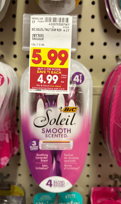 BIC SOleil Smooth Scented Kroger Shelf Image