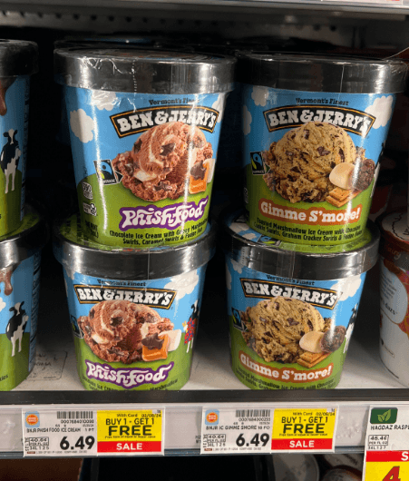 Ben & Jerry's Ice Cream Kroger Shelf Image
