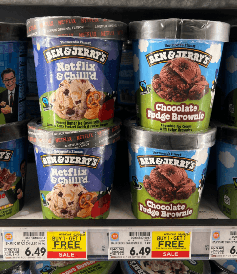 Ben & Jerry's Ice Cream Kroger Shelf Image