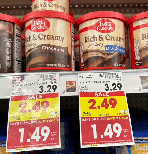 Betty Crocker Frosting Kroger Shelf Image