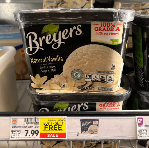 Breyers Ice Cream Kroger Shelf Image