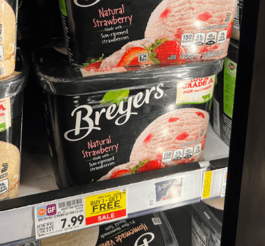 Breyers Ice Cream Kroger Shelf Image