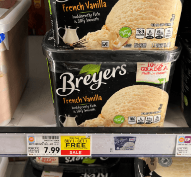 Breyers Ice Cream Kroger Shelf Image