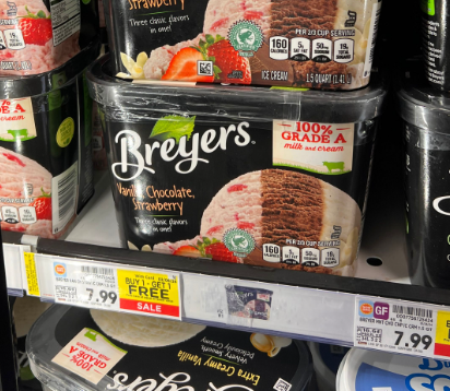 Breyers Ice Cream Kroger Shelf Image