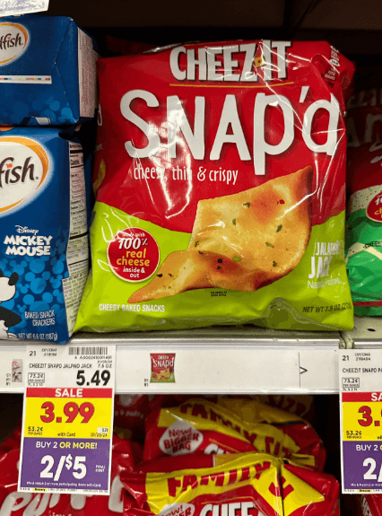Cheez-It Snap'd Kroger Shelf Image